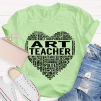 Art Teacher Defination Heart T-Shirt