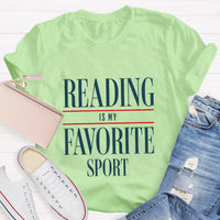 Reading Is My Favorite Sport Teacher T-Shirt