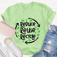 Reduce Reuse Recycle Earth Day T-Shirt