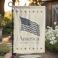 Patriotic America 250 Years Garden Flag | US Semiquincentennial 1776-2026 American Flag Design | Double-Sided Weather-Resistant Polyester | Commemorative Gift for Outdoor Yard Decor