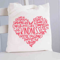 Kindness Teach Smile Teacher Canvas Tote Bag