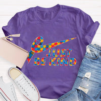 Just Be Kind Color Puzzle Teacher T-Shirt
