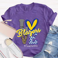 Personalized Love Mascot Teacher T-Shirt