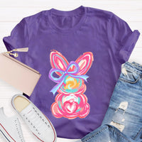 Colorful Bunny Happy Easter T-Shirt