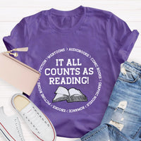 It All Counts As Reading Teacher T-Shirt