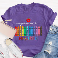 Personalized Name You Are Good Special Crayon Apple T-Shirt