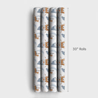 Adorable Winter Holiday Gift Wrap, Watercolor Snowman Wrapping Paper, Festive Snowmen Christmas Wrapping Paper, Comfy Seasonal Gift Wrap Roll