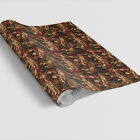 Renaissance Christmas Gift Wrap, Yuletide Tapestry Wrapping Paper, Ornate Vintage Emerald Present Wrap, Elegant Holiday Gift Wrap Roll