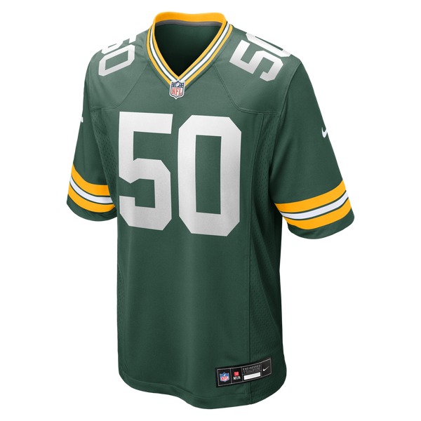 Green Bay Packers Zach Tom Nike Green Game Player Jersey