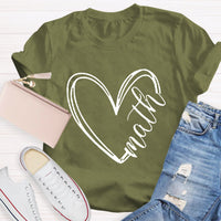 Math Heart Teacher T-Shirt