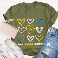 Down Syndrome Awareness Heart T-Shirt