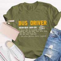 Bus Driver Definition Teacher T-Shirt