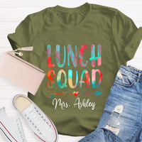 Personalized Name Lunch Squad Teacher T-Shirt