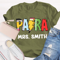 Personalize Name Pencil Teacher T-Shirt