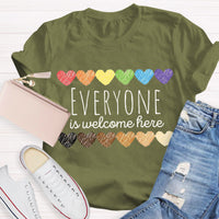Everyone Is Welcome Here Teacher T-Shirt