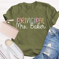 Personalized Name Principal Teacher T-Shirt