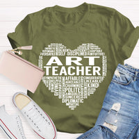Art Teacher Defination Heart T-Shirt