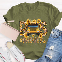 Sunflower School Bus Driver T-Shirt