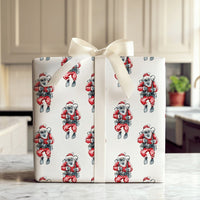 Humorous Scuba Santa Gift Wrap, Scuba Diving Santa Wrapping Paper, Ocean Christmas Wrapping Paper, Scuba Diver Holiday Gift Wrap Roll