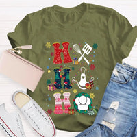 Lunch Lady Snowflake Holiday T-Shirt, School Lunch Lady Christmas Shirt, Cafeteria Staff Xmas Tee, Adorable Lunch Lady Christmas Present