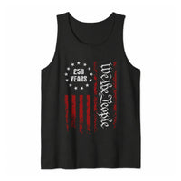 We The People Patriotic Tank Top | USA 250 Years Distressed Flag Graphic | Soft Breathable Unisex Sleeveless Shirt | 1776 America Semiquincentennial Gift