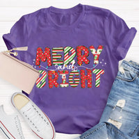 Festive Holiday Dots Graphic Tee, Merry and Bright Polka Dot Christmas T-Shirt, Adorable Xmas Season Shirt, Christmas Present for Women and Men