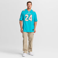 Miami Dolphins Marcellas Dial Jr. Aqua Team Game Jersey