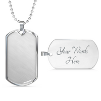 Personalized Photo Dog Tag Necklace, Daddy First Christmas Dog Tag Necklace, Surgical Steel Keepsake Necklace, Custom Present for New Dad