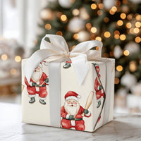 Sports Christmas Gift Wrap, Baseball Santa Wrapping Paper, Humorous Santa Claus Present Wrap Roll, Holiday Baseball Fan Gift Wrapping Paper