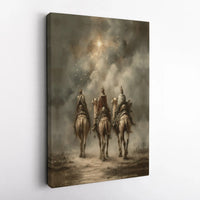 Nativity Star of Bethlehem Canvas Print, Three Wise Men Canvas Art, Christian Christmas Canvas, Religious Holiday Wall Decor, Church Present