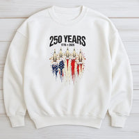 America 250 Years T-Shirt | Vintage Fighter Jet American Flag Graphic | Premium Cotton | Collector's 4th of July Gift for Patriots