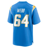 Los Angeles Chargers Terry Webb Powder Blue Team Game Jersey
