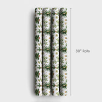 Southwestern Holiday Gift Wrap, Desert Cactus Christmas Wrapping Paper, Watercolor Pine Tree Wrapping Paper, Festive Winter Gift Wrap Roll