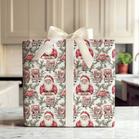Santa Claus Trucker Gift Wrap, Semi Truck Christmas Wrapping Paper, Big Rig Holiday Wrapping Paper, Truck Driver Christmas Wrapping Paper