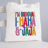 I'm Bilingual Teacher T-Shirt Canvas Tote Bag