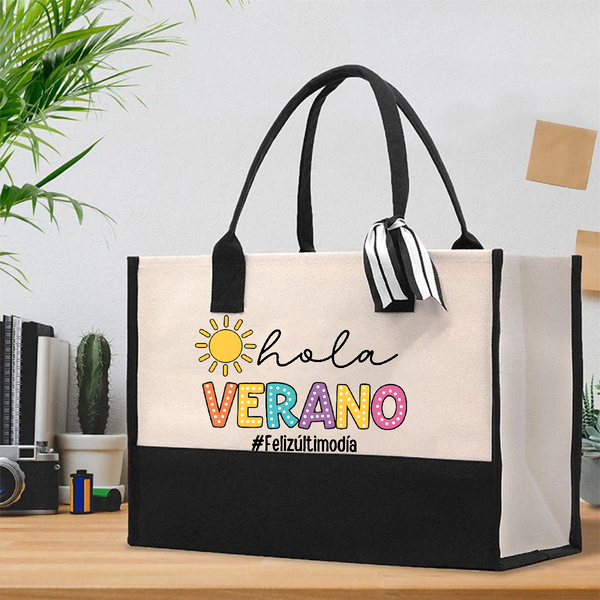 Hola Verano Felizúltimodia Spanish Teacher Cotton Tote Bag