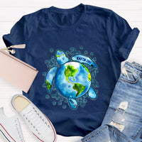 Earth Day Save The Turtles Teacher T-Shirt