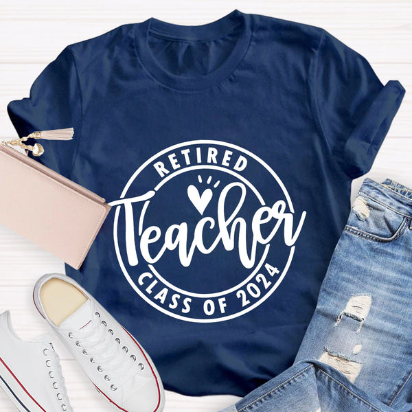 Personalized Retired Time Teacher T-Shirt