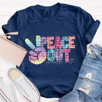 Peace Out Last Day Of School Teacher T-Shirt