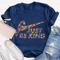 Just Be Kind Color Puzzle Teacher T-Shirt