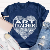 Art Teacher Defination Heart T-Shirt
