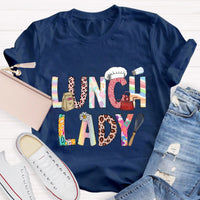 Lunch Lady Flower Teacher T-Shirt