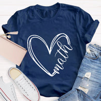 Math Heart Teacher T-Shirt