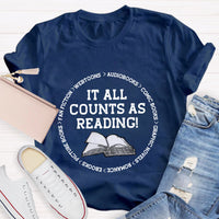 It All Counts As Reading Teacher T-Shirt