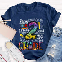 Personalized Grade Leopard 2nd Grade Teacher T-Shirt