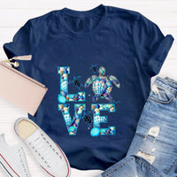 Blue Love For Sea TurtleT-Shirt