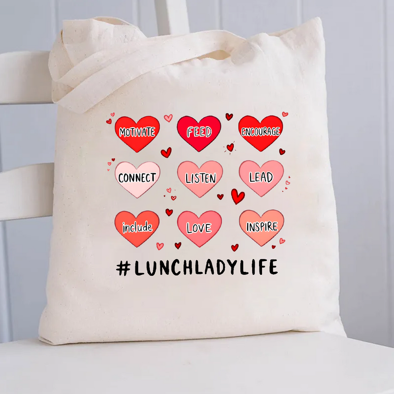 Lunch Lady Life Canvas Tote Bag