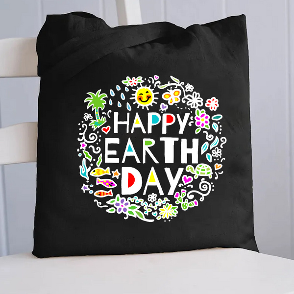 Happy Earth Day Canvas Tote Bag