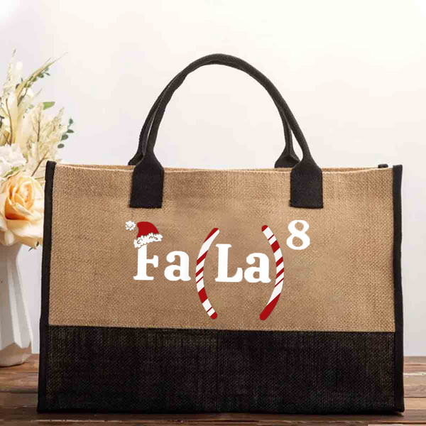 Fa La Math Teacher Cotton Tote Bag