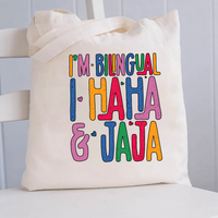 I'm Bilingual Teacher T-Shirt Canvas Tote Bag